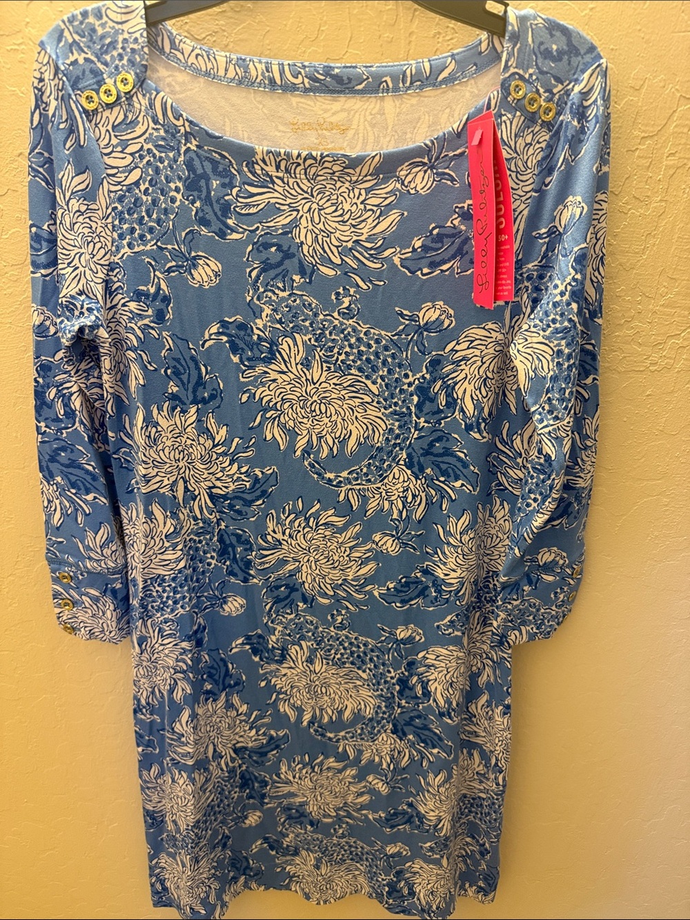 Lilly Pulitzer Blue and White Floral Tunic